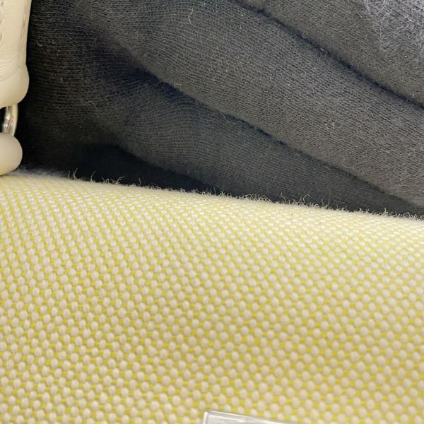 エルメス ハンドバッグ ケリー28 外縫い ナタ/ジョーヌシトロン/シルバー金具 トワルアッシュ/スイフト U刻印 2wayショルダー