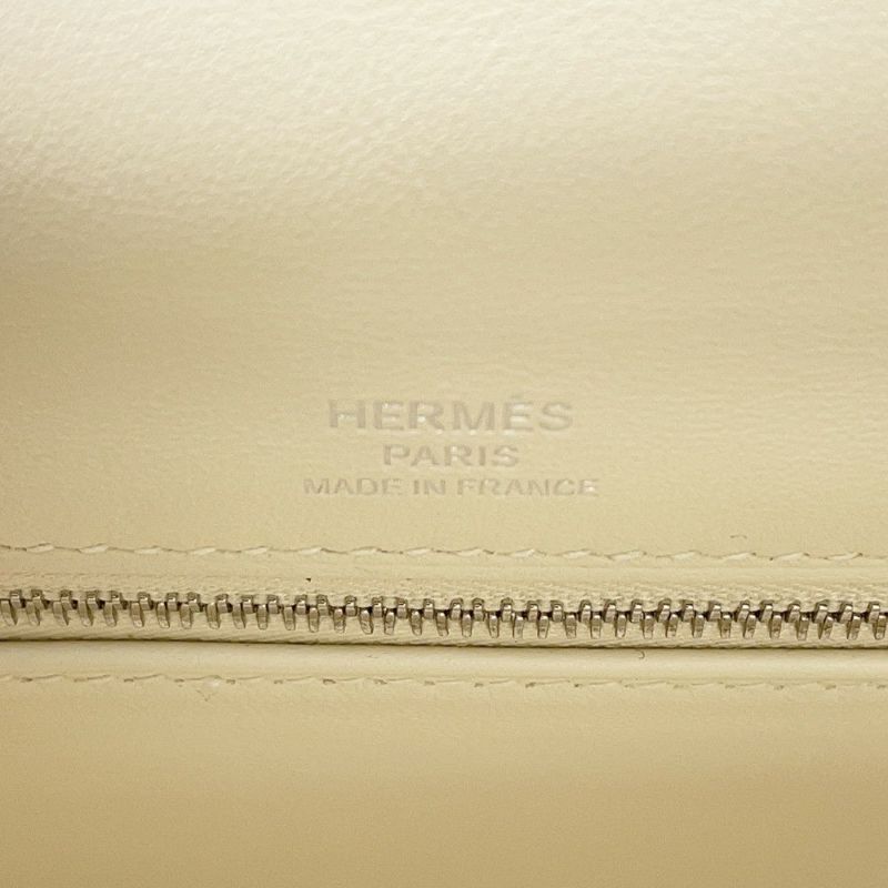 エルメス ハンドバッグ ケリー28 外縫い ナタ/ジョーヌシトロン/シルバー金具 トワルアッシュ/スイフト U刻印 2wayショルダー