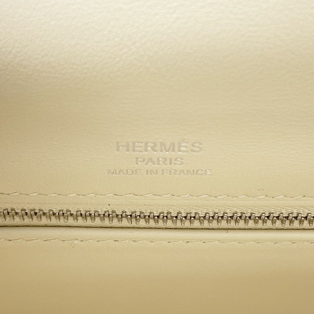 エルメス ハンドバッグ ケリー28 外縫い ナタ/ジョーヌシトロン/シルバー金具 トワルアッシュ/スイフト U刻印 2wayショルダー