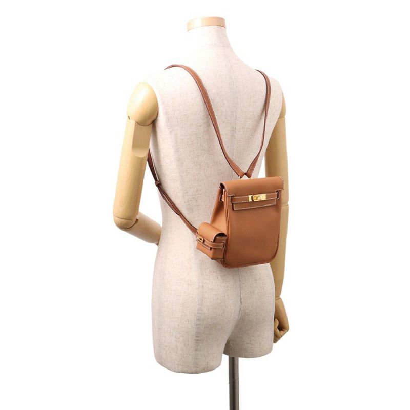 エルメス リュック ケリージャンプ ゴールド/ゴールド金具 スイフト K刻印 HERMES バッグ