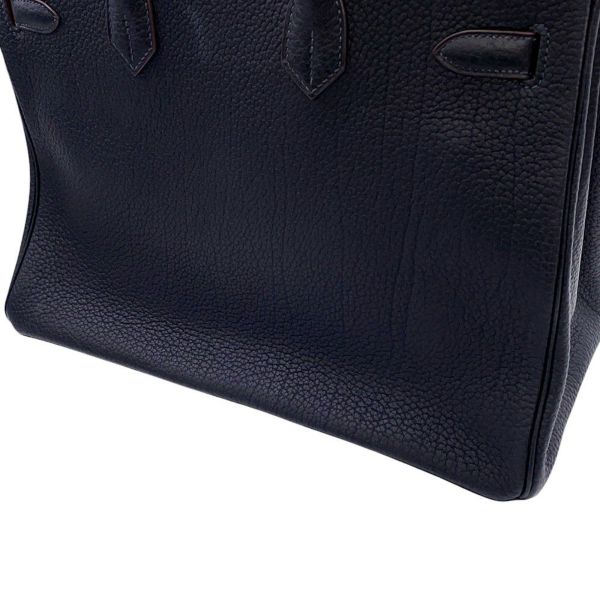 エルメス バーキン35 クラブ ブルーインディゴ/ルージュカザック/フォーブ/シルバー金具 フィヨルド/ヴォーバレニア/オットマン □Q刻印 HERMES Birkin