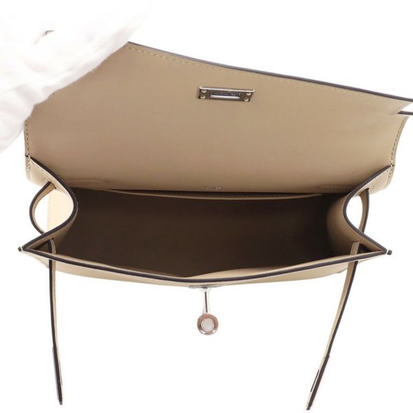 エルメス ハンドバッグ ポシェットケリー トレンチ/シルバー金具 スイフト K刻印