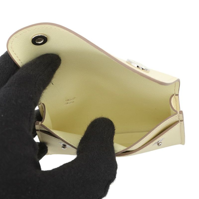 エルメス カードケース エルメスナップ カードケース ジョーヌミルトン/ラッカー金具 スイフト W刻印