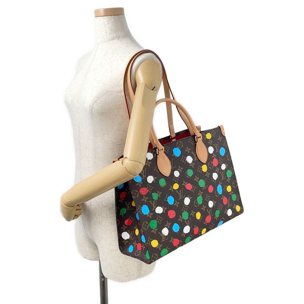 ルイヴィトン トートバッグ モノグラム/ペインティッド ドット LV × YK オンザゴーMM M46379 2way ショルダー 間彌生 コラボ