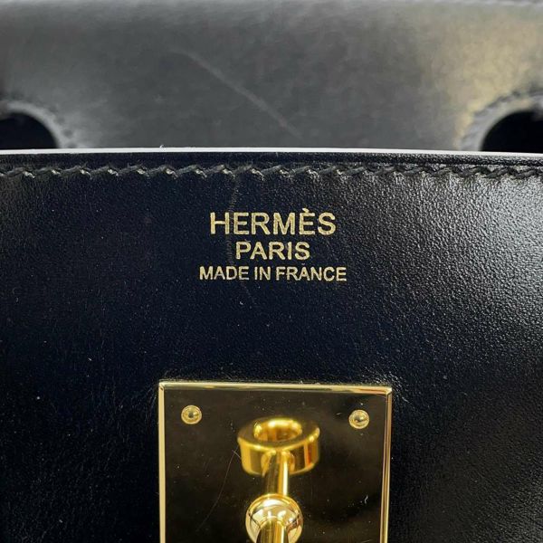 エルメス バーキン30 ブラック/ゴールド金具 ボックスカーフ D刻印 HERMES Birkin ハンドバッグ 黒