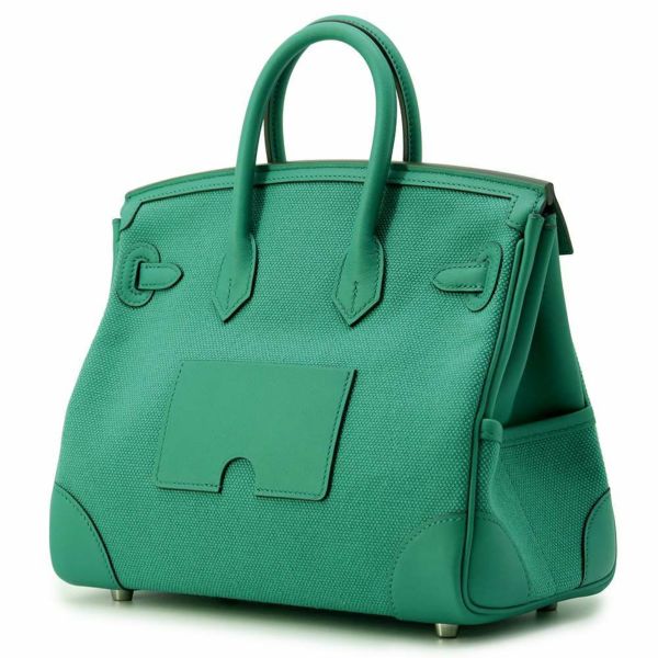 エルメス バーキン25 カーゴ ヴェールヴェルティゴ/シルバー金具 トワルゴエラン/スイフト W刻印 HERMES Birkin