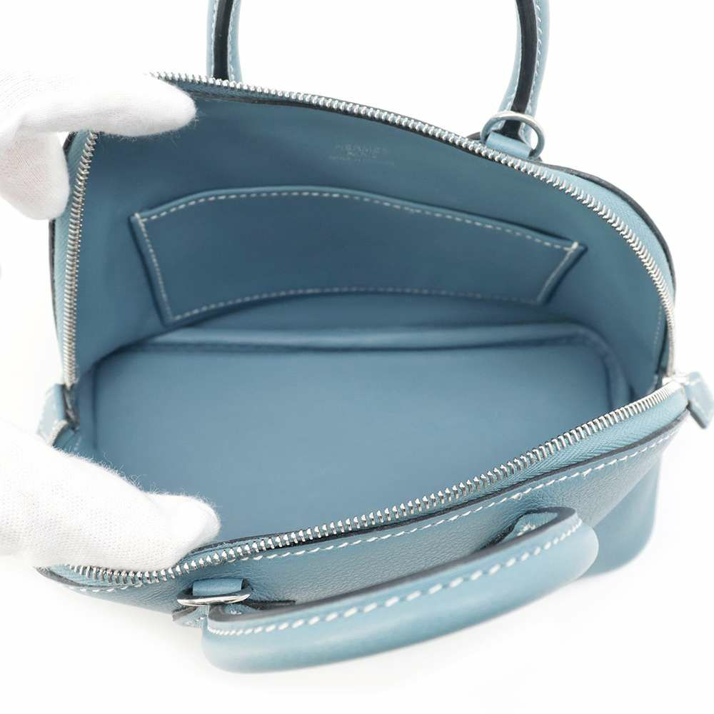 エルメス ボリード1923 ミニ ニューブルージーン/シルバー金具 エバーカラー B刻印 2wayショルダー