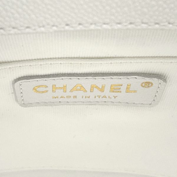 シャネル リュック マトラッセ ココマーク マルチポケット キャビアスキン AS4399 バックパック バッグ 白