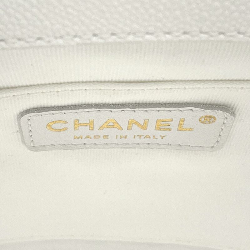 シャネル リュック マトラッセ ココマーク マルチポケット キャビアスキン AS4399 バックパック バッグ 白