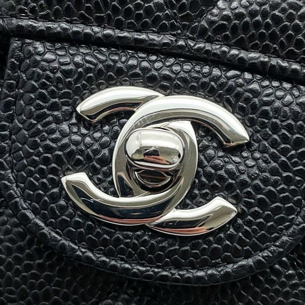 シャネル チェーンショルダーバッグ マトラッセ23 ココマーク ダブルチェーン キャビアスキン A01113 CHANEL 黒